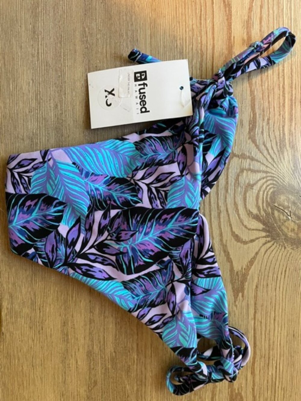Fused Hawaii Tie Bikini Bottoms NWT